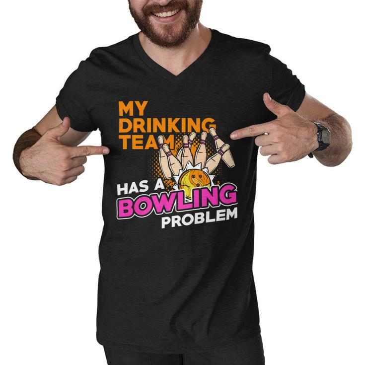 Alcohol 611 Bowler Bowling Bowler Men V-Neck Tshirt