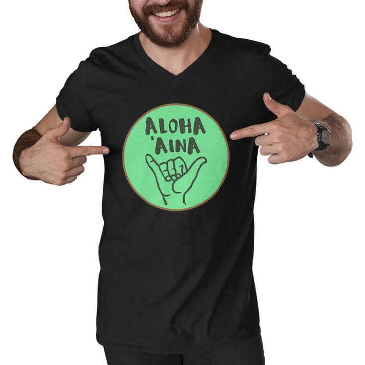Aloha Aina Love Of The Land Men V-Neck Tshirt