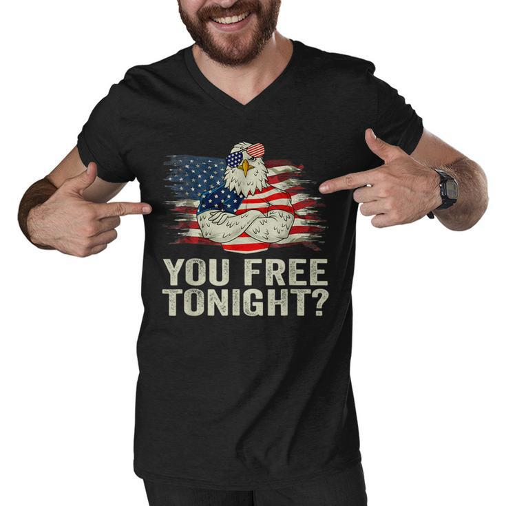 Are You Free Tonight 4Th Of July Independence Day Bald Eagle  Men V-Neck Tshirt