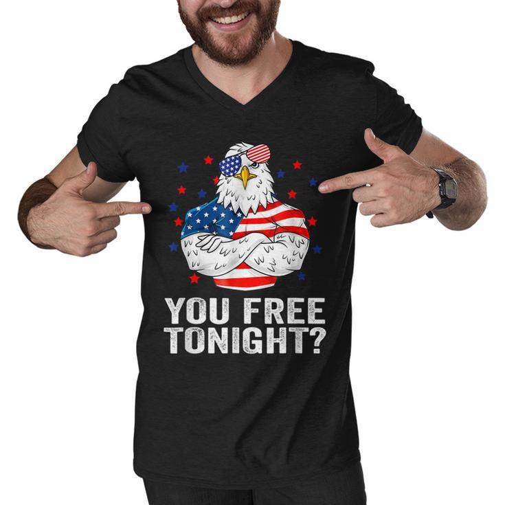 Are You Free Tonight 4Th Of July Independence Day Bald Eagle  Men V-Neck Tshirt