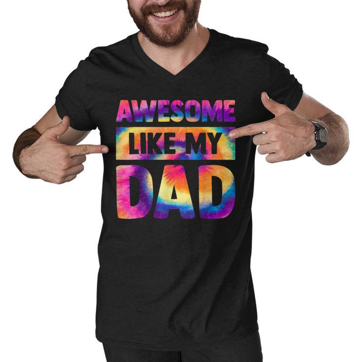 Awesome Like My Dad Matching Fathers Day Family Kids Tie Dye  V2 Men V-Neck Tshirt