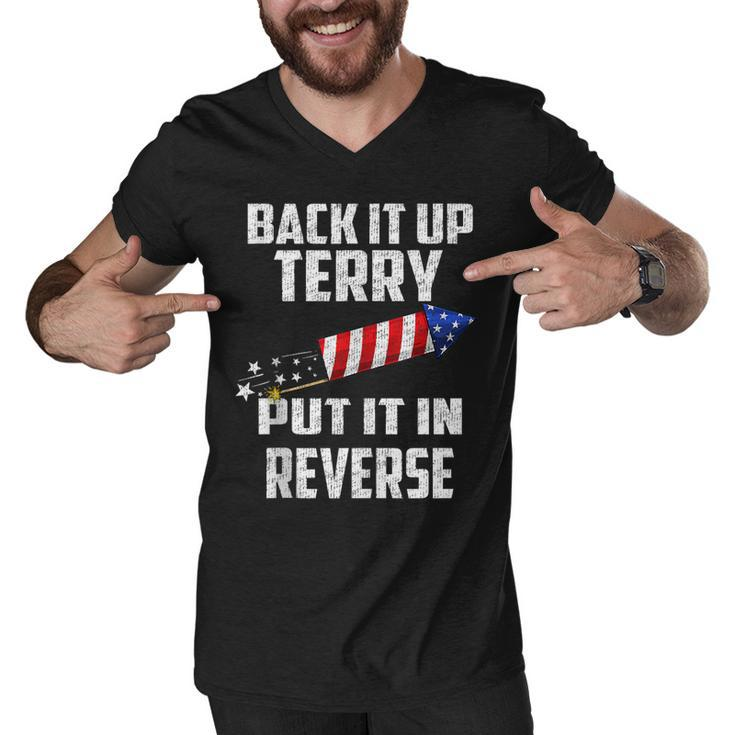 Back It Up Terry Put It In Reverse Funny 4Th Of July  Men V-Neck Tshirt