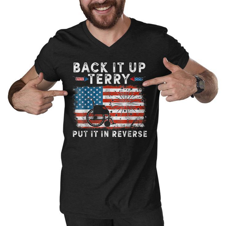 Back Up Terry Put It In Reverse Firework Funny 4Th Of July  V8 Men V-Neck Tshirt
