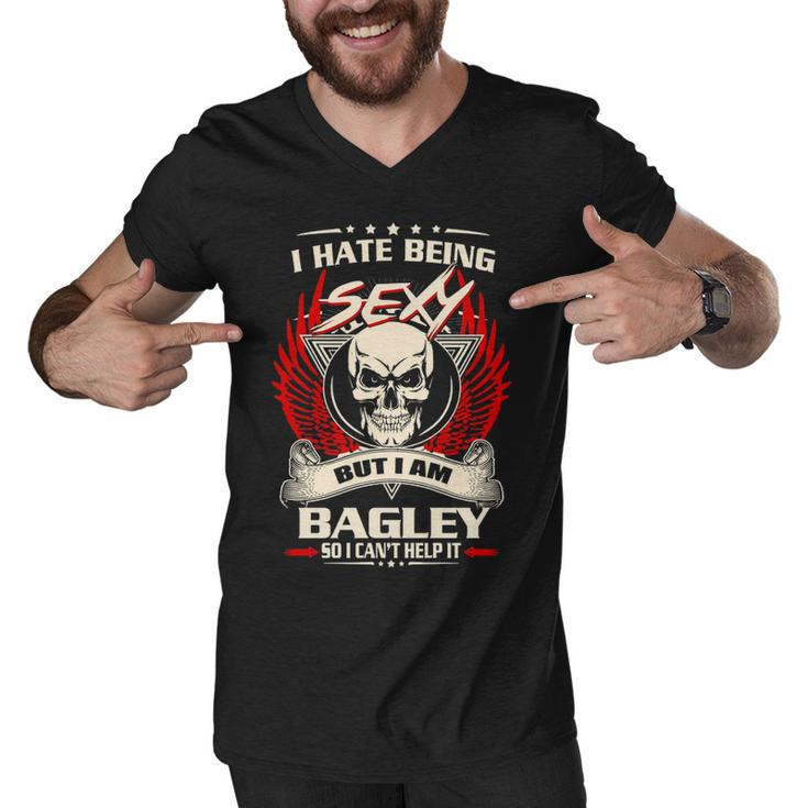Bagley Name Gift   I Hate Being Sexy But I Am Bagley Men V-Neck Tshirt