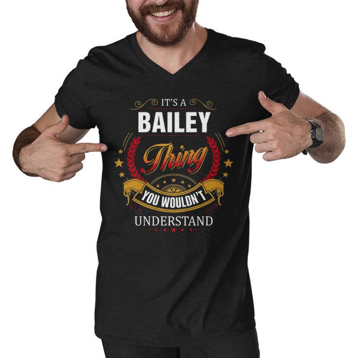 Bailey Shirt Family Crest Bailey T Shirt Bailey Clothing Bailey Tshirt Bailey Tshirt Gifts For The Bailey  Men V-Neck Tshirt