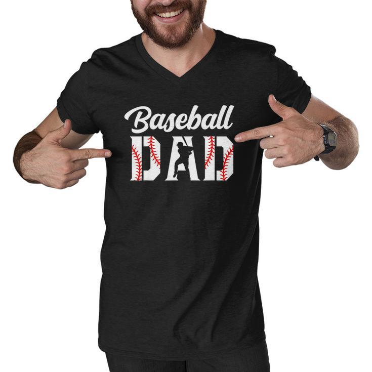 Baseball Dad Apparel - Dad Baseball Men V-Neck Tshirt
