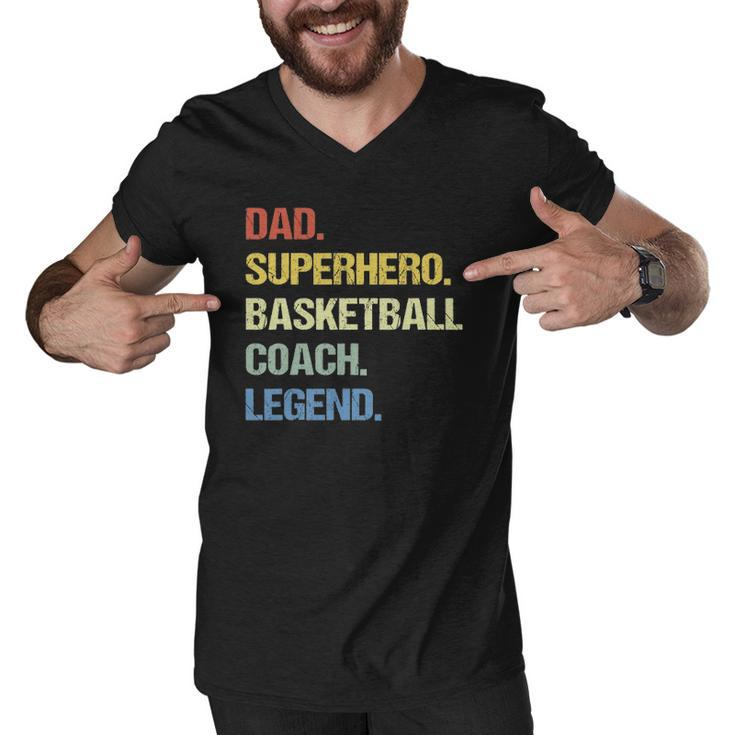 Basketball Coach Dad Sport Lover Men V-Neck Tshirt