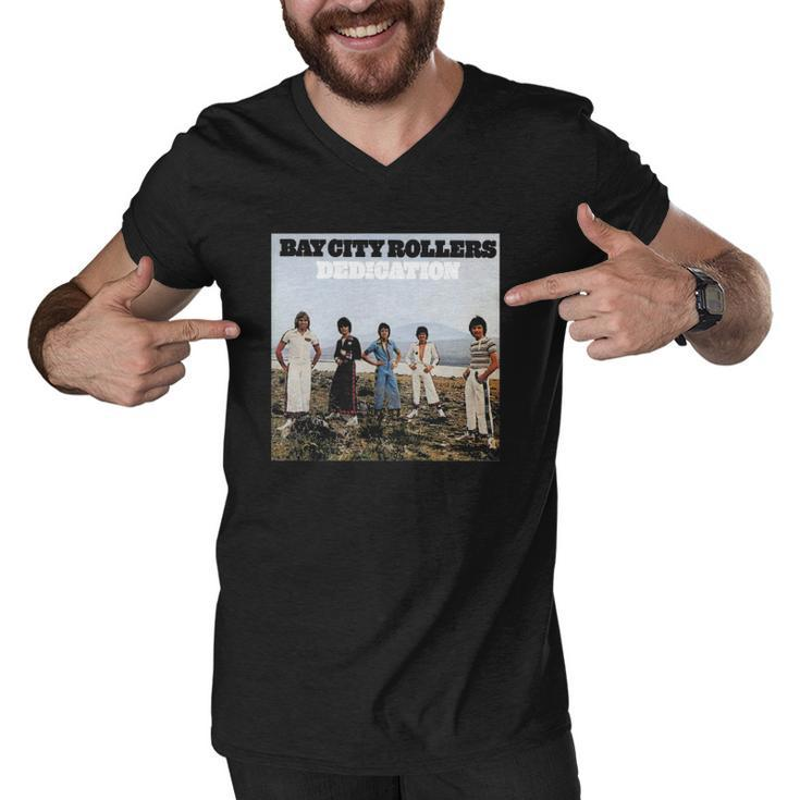 Bay City Rollers Dedication Music Band Men V-Neck Tshirt