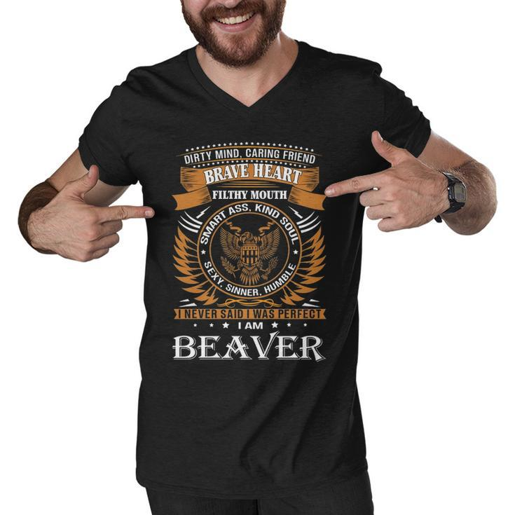 Beaver Name Gift   Beaver Brave Heart Men V-Neck Tshirt