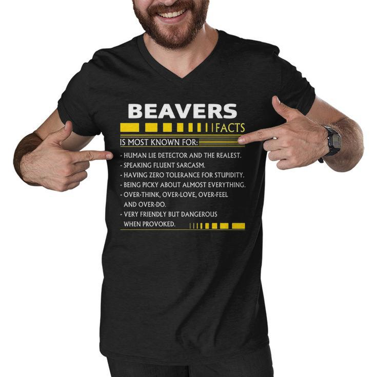 Beavers Name Gift   Beavers Facts V2 Men V-Neck Tshirt