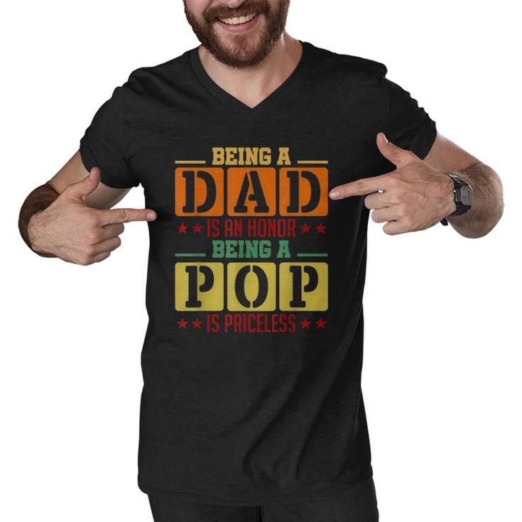 Being A Pop Is Priceless  Grandpa Gift Men V-Neck Tshirt