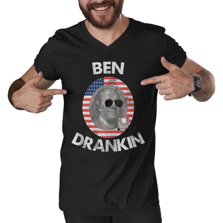 Ben Drankin  4Th Of July Gift Beer Party  Men V-Neck Tshirt