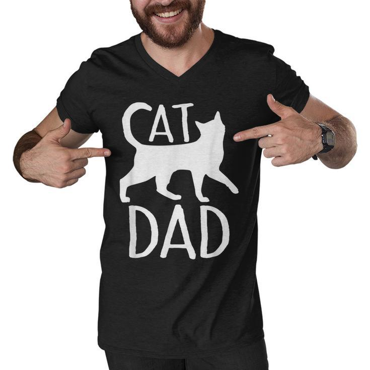 Best Cat Dad  Fathers Day Kitty Daddy Papa Christmas  V3 Men V-Neck Tshirt