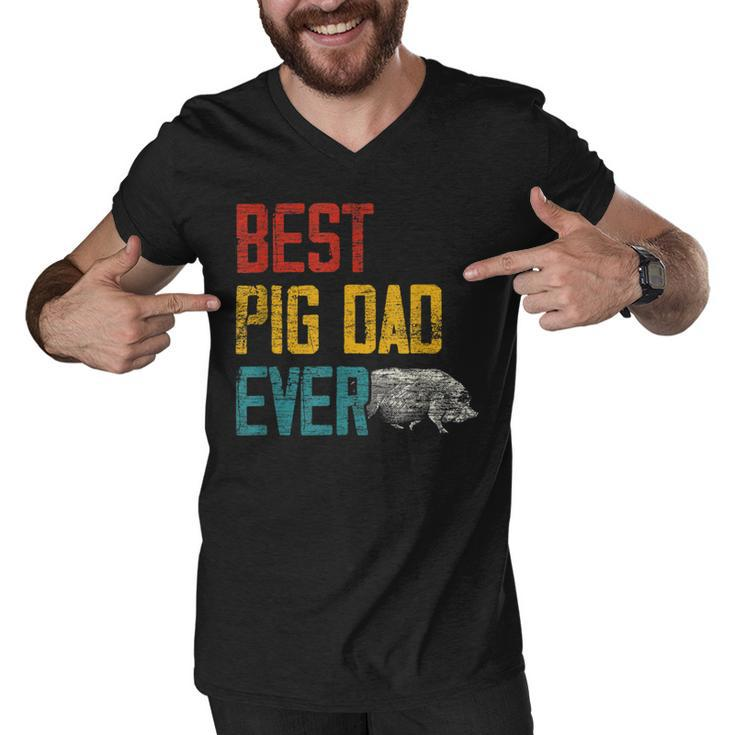 Best Dad Ever Pig Men V-Neck Tshirt