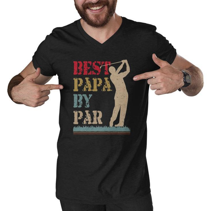 Best Papa By Par Golf Essential Men V-Neck Tshirt