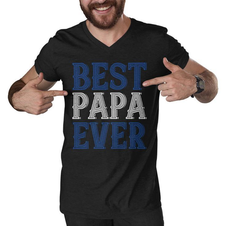 Best Papa Ever 1 Papa T-Shirt Fathers Day Gift Men V-Neck Tshirt