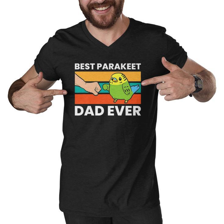 Best Parakeet Dad Ever Vintage Retro Men V-Neck Tshirt
