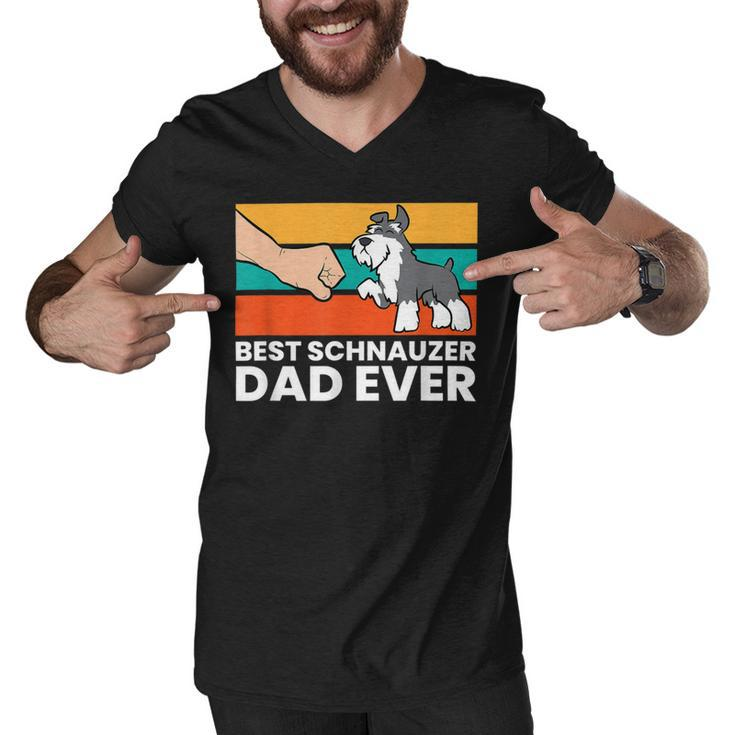 Best Schnauzer Dad Ever Mini Schnauzer Dad Men V-Neck Tshirt