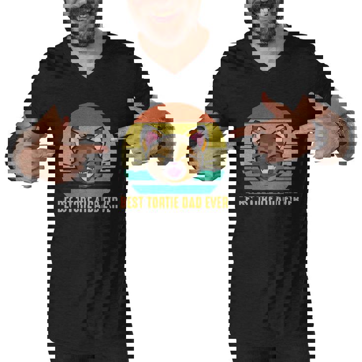 Best Tortie Dad Ever Cute Tortoiseshell Cat Lover Men V-Neck Tshirt