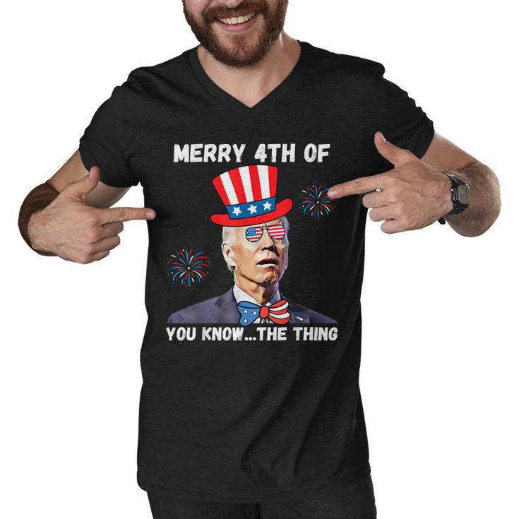 Biden Dazed Merry 4Th Of You Know The Thing 4Th Of July  Men V-Neck Tshirt