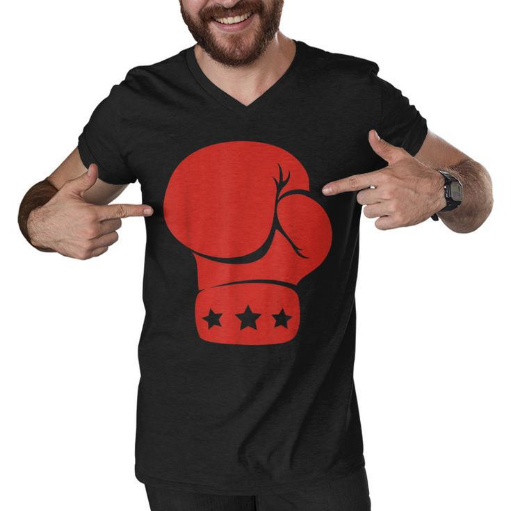 Big Red Boxing Glove Boxing  Men V-Neck Tshirt