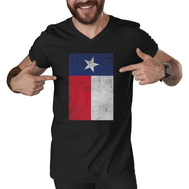 Big Texas Distressed Flag Of Texas Men V-Neck Tshirt