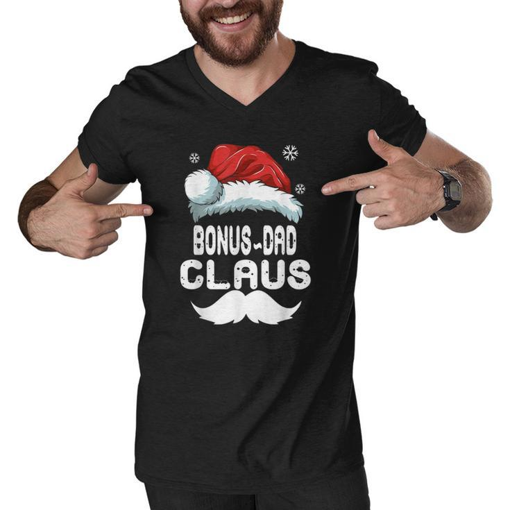 Bonus-Dad Claus Matching Family Christmas Pajamas Xmas Santa Men V-Neck Tshirt