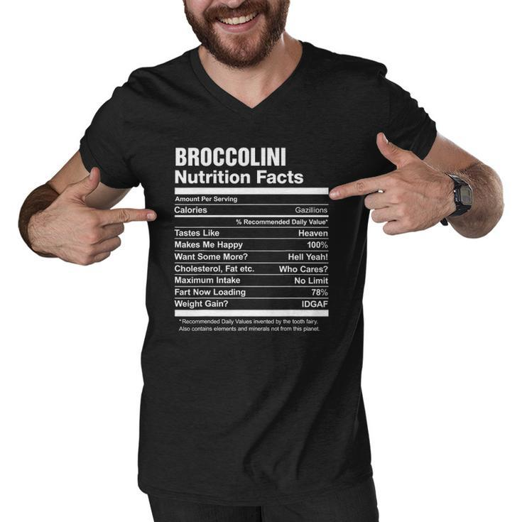 Broccolini Nutrition Facts Funny Men V-Neck Tshirt