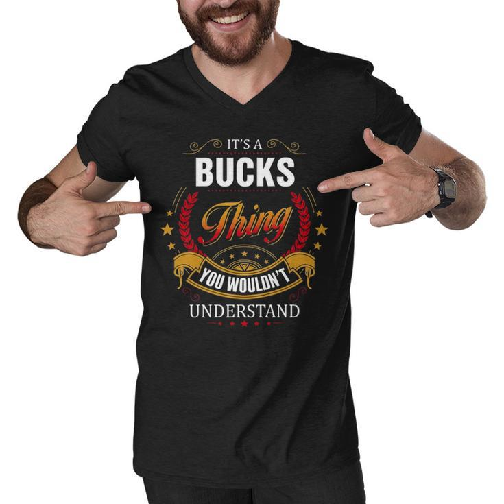 Bucks Shirt Family Crest Bucks T Shirt Bucks Clothing Bucks Tshirt Bucks Tshirt Gifts For The Bucks  Men V-Neck Tshirt