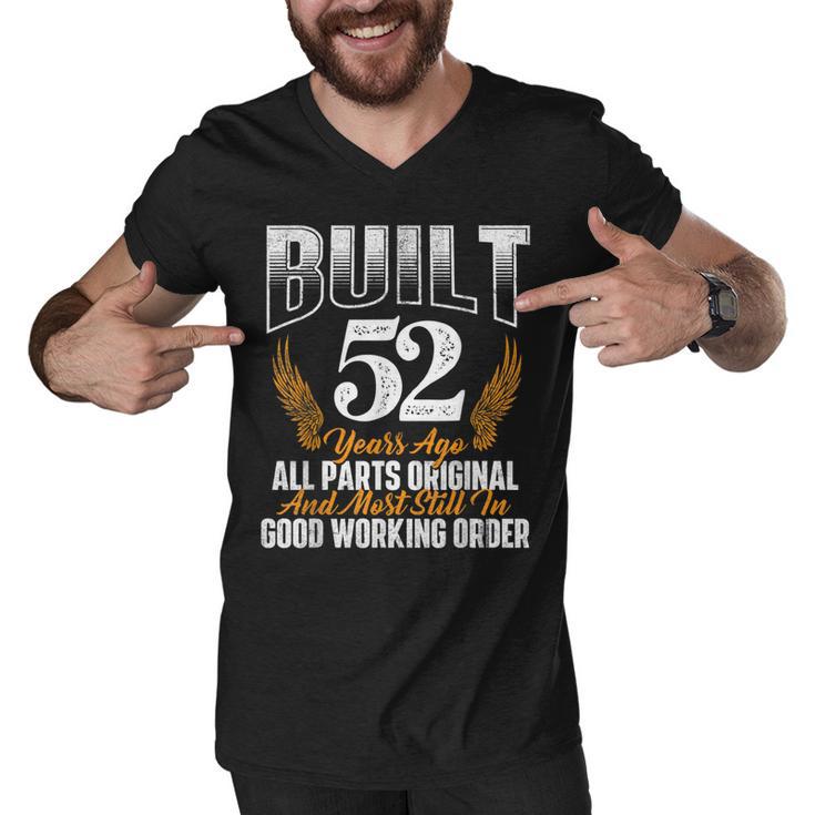 Built 52 Years Ago 52Nd Birthday 52 Years Old Bday Men V-Neck Tshirt