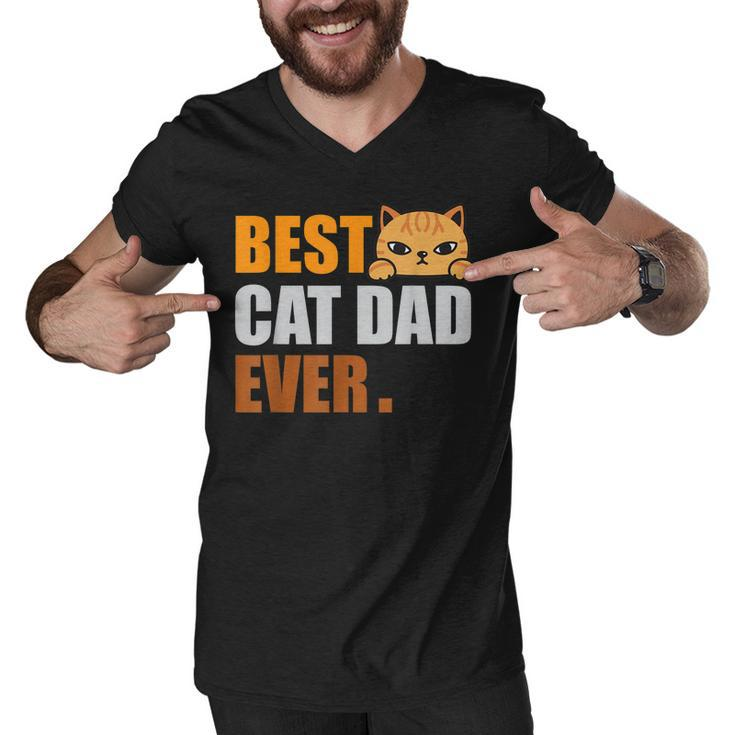 Cat Dad  Fathers Day Men Kitty Daddy Papa Christmas  V3 Men V-Neck Tshirt