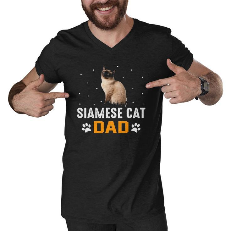 Cat - Siamese Cat Dad - Siamese Cat Men V-Neck Tshirt
