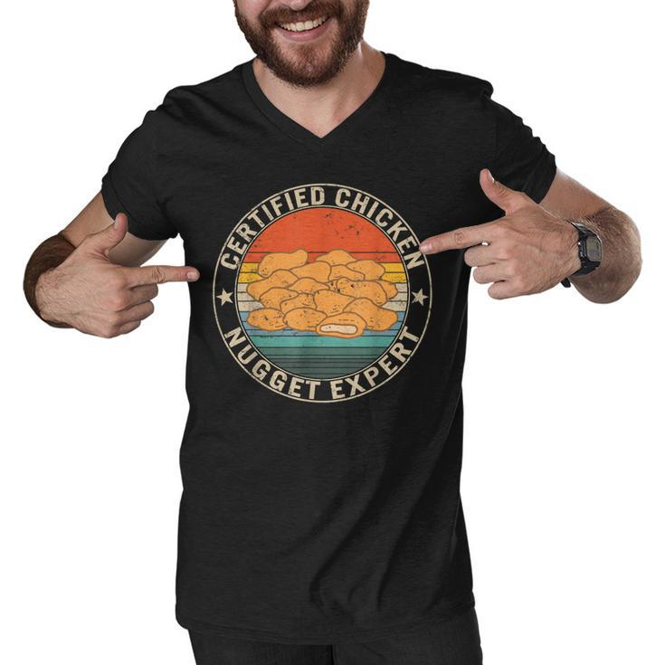 Certified Chicken Nugget Expert Fried Nuggets Lover Food Mom  Men V-Neck Tshirt