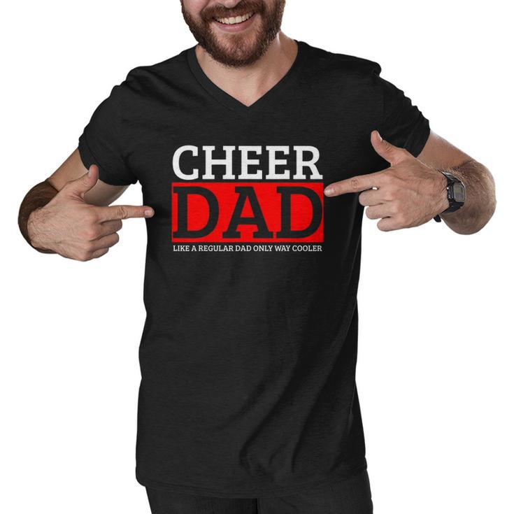 Cheer Dad Daddy Papa Father Cheerleading Gift Men V-Neck Tshirt