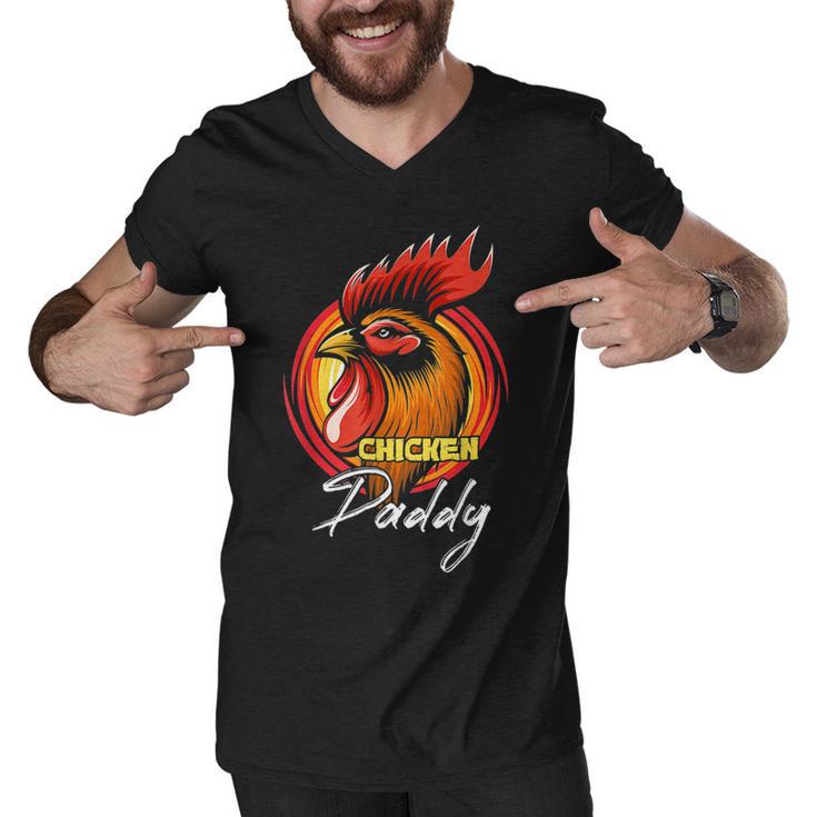 Chicken Chicken Chicken Daddy Chicken Dad Farmer Poultry Farmer Fathers Day Men V-Neck Tshirt