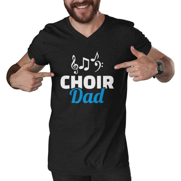 Choir Dad Music Notes Fathers Day Men V-Neck Tshirt