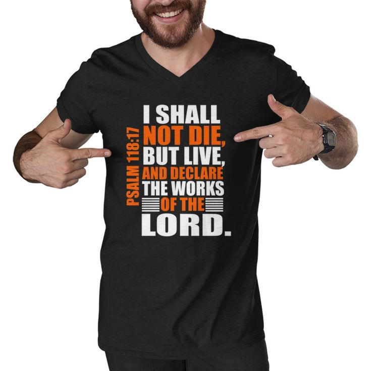 Christerest Psalm 11817 Christian Bible Verse Affirmation  Men V-Neck Tshirt