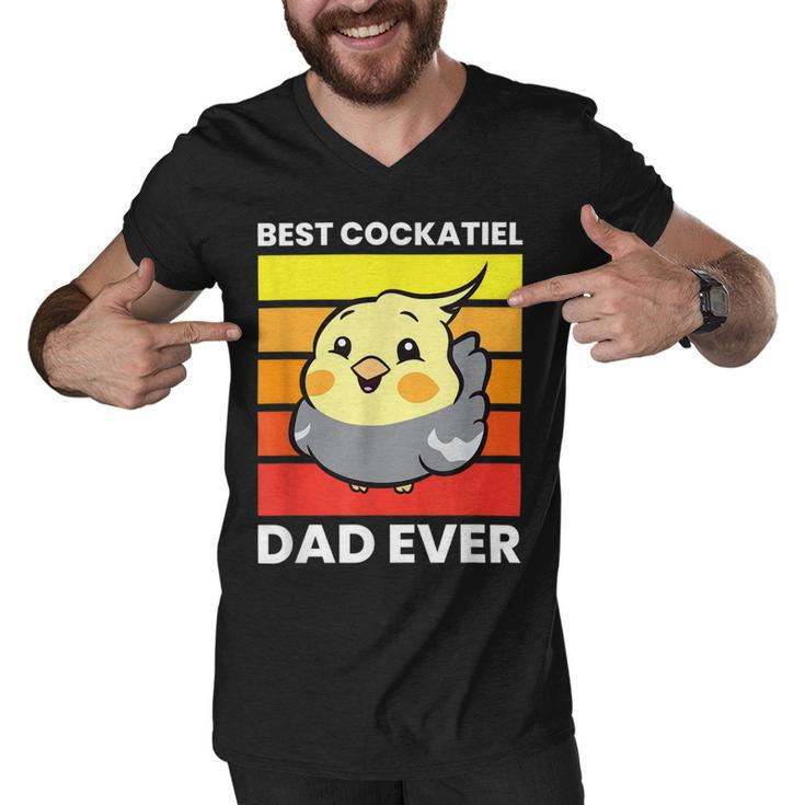 Cockatiel Papa Best Cockatiel Dad Ever Love Cockatiels Men V-Neck Tshirt