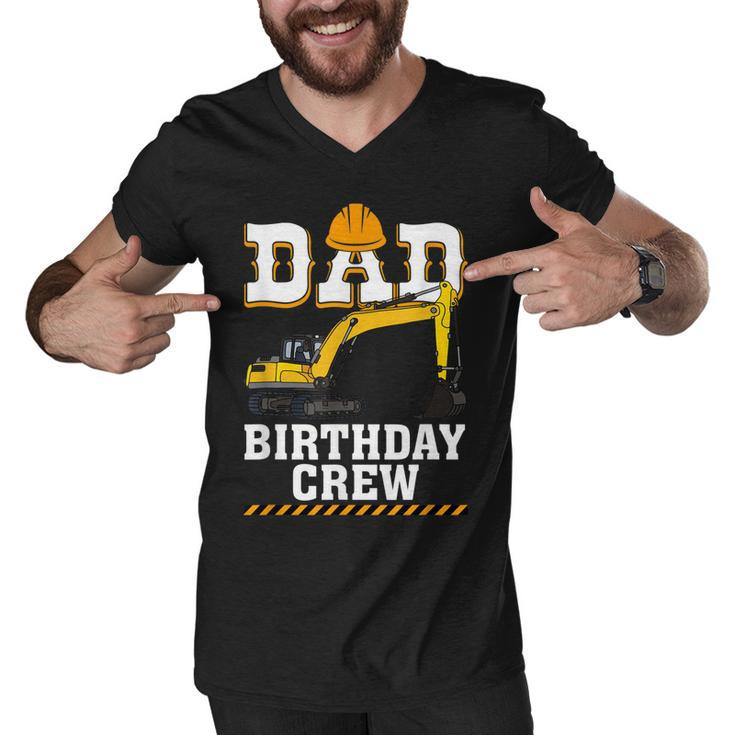 Construction Birthday Party Digger Dad Birthday Crew  Men V-Neck Tshirt