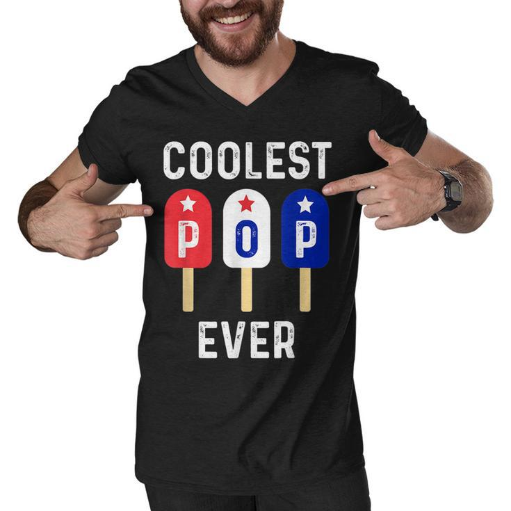 Coolest Pop Ever Popsicle Men Best Dad Ever Cool Fathers Day  Men V-Neck Tshirt