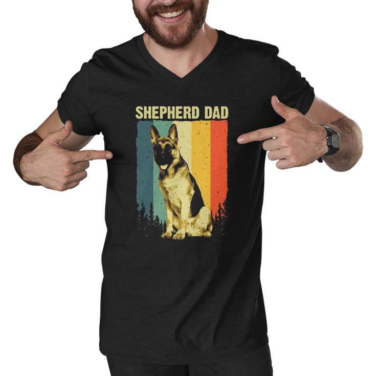 Cute German Shepherd Dad For Men Father Dog Lover Pet Animal Men V-Neck Tshirt
