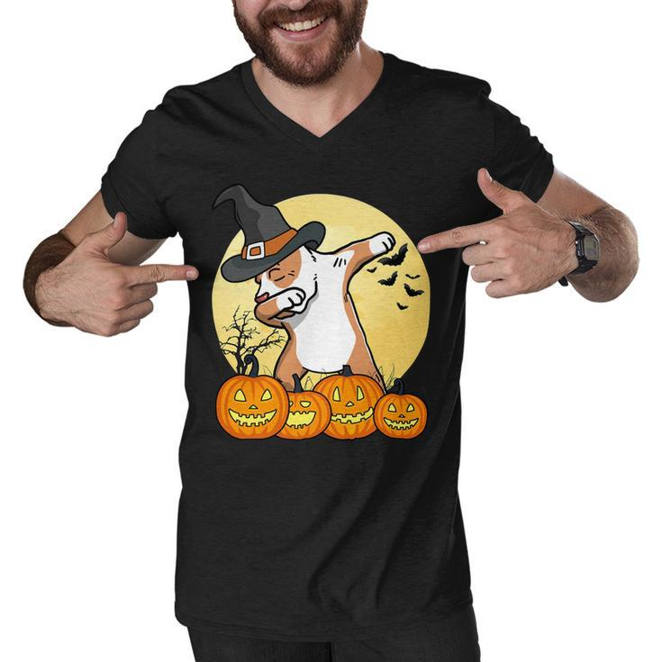 Dabbing Pit Bull Dab Dance Funny Dog Halloween Gift T-Shirt Men V-Neck Tshirt