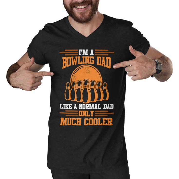 Dad Bowler Papa Fathers Day 28 Bowling Bowler Men V-Neck Tshirt