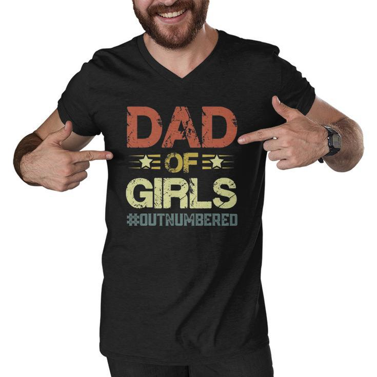 Dad Of Girls  Fathers Day Men V-Neck Tshirt