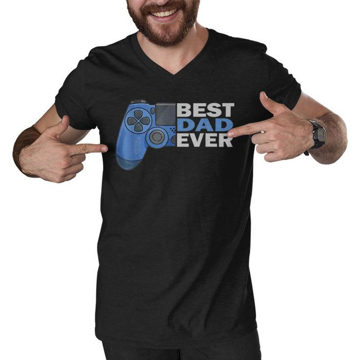 Dad T Father Dad Gamer Father Game Best Father Ever Men V-Neck Tshirt