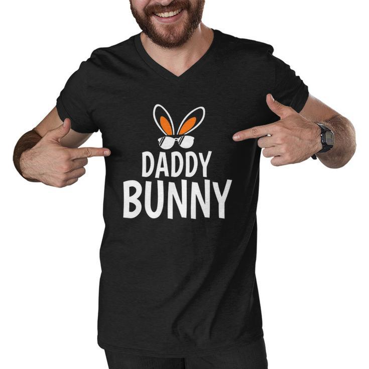Daddy Bunny Easter And Glasses For Happy Easter Fathers Day Men V-Neck Tshirt