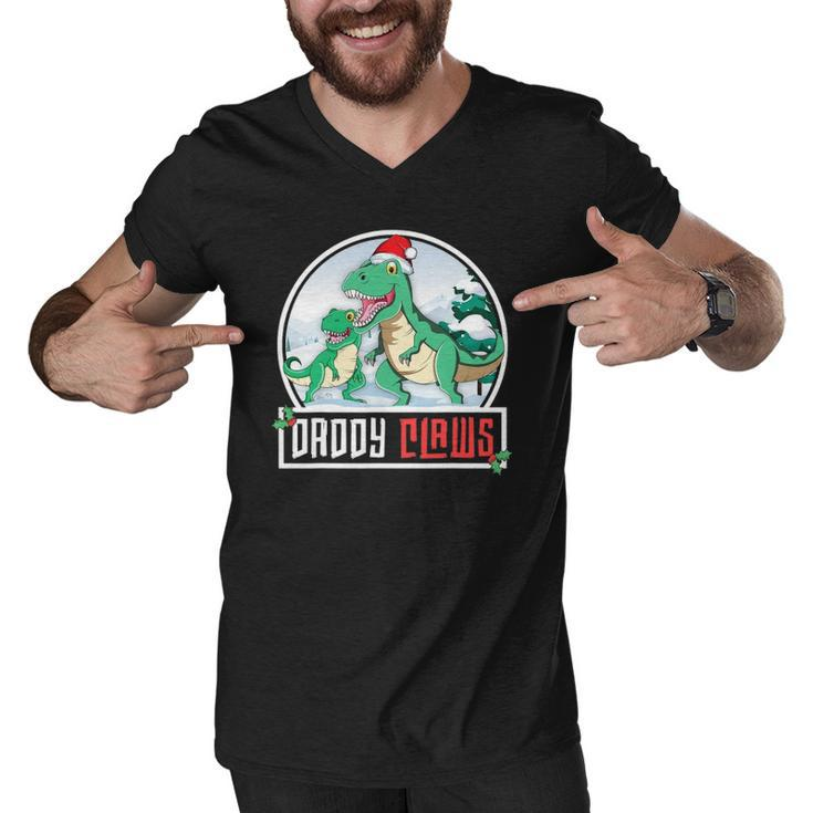 Daddy Claws Dadrex Dinosaur Matching Family Christmas Men V-Neck Tshirt