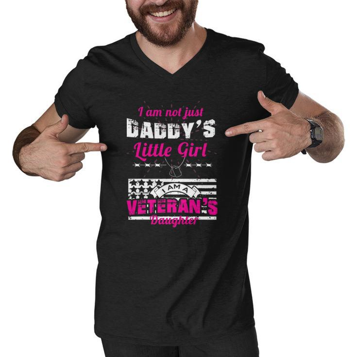 Daddys Little Girl Veterans Daughter Men V-Neck Tshirt