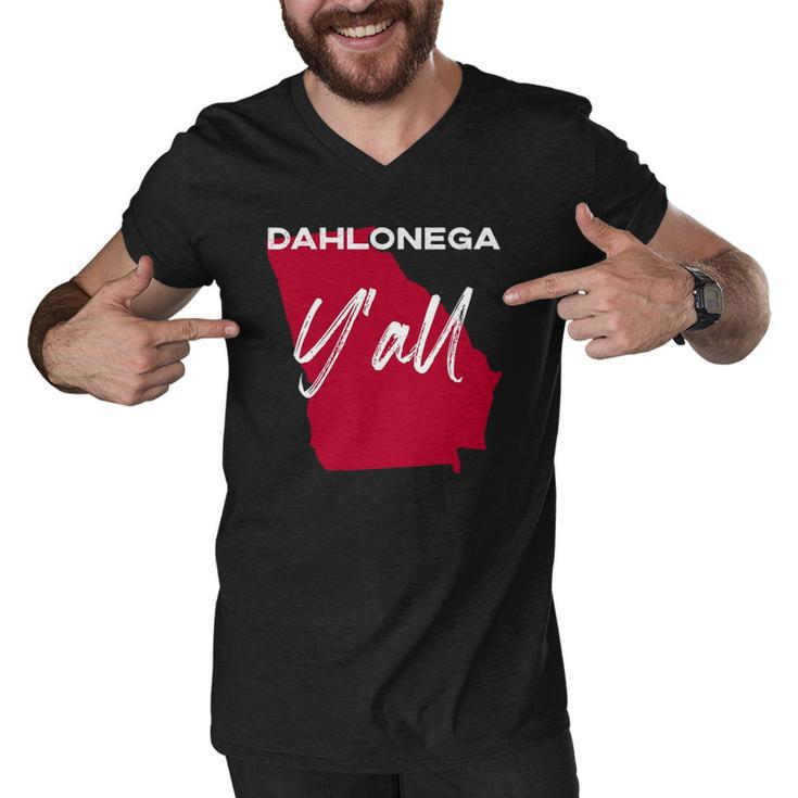 Dahlonega Georgia Yall Ga Pride State Map Cute  Men V-Neck Tshirt