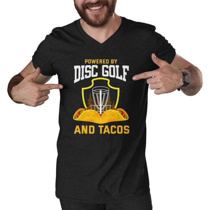 Disc Golf  Taco Lover Disc Golf Player Disc Golfing Men V-Neck Tshirt